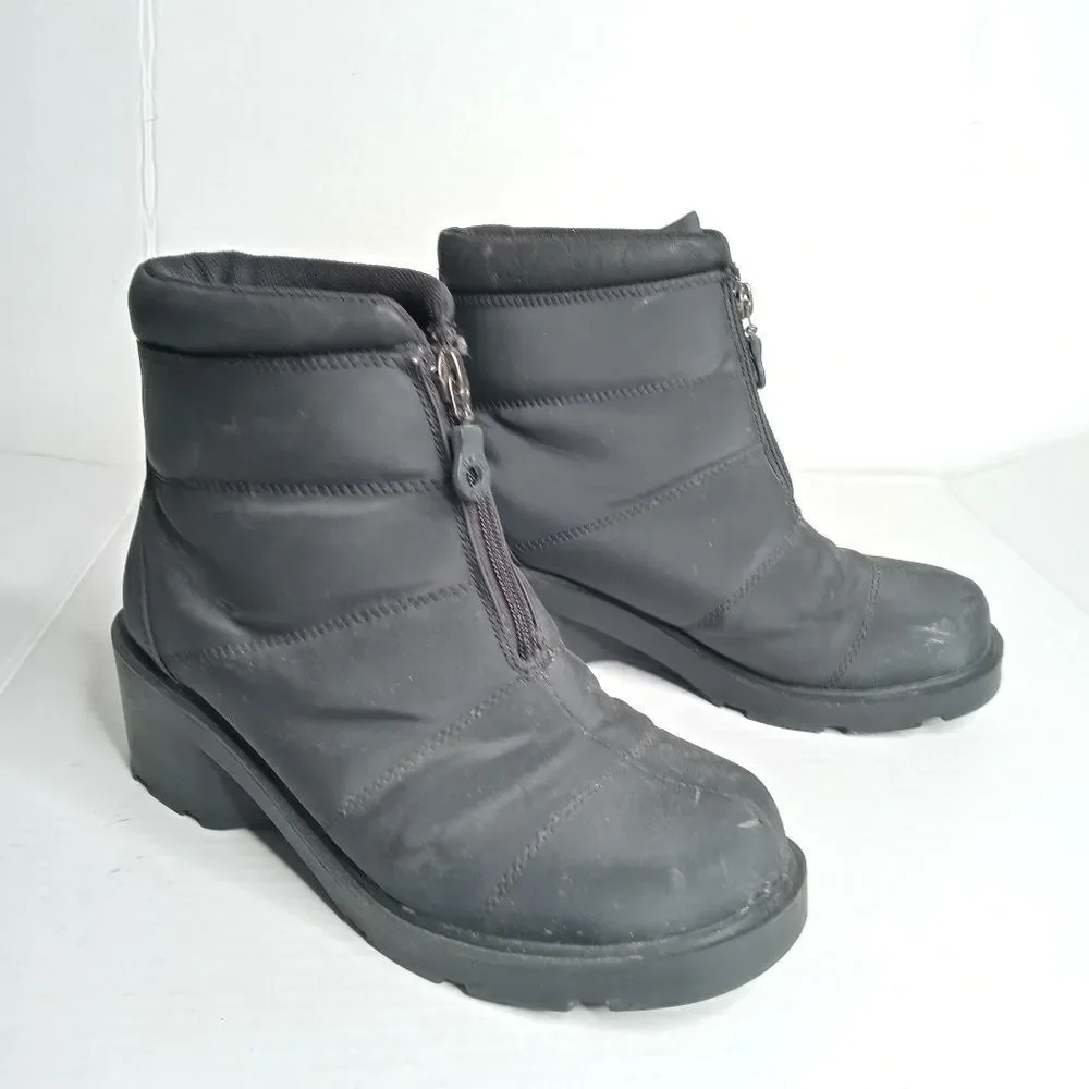 London Fog black ankle boots size 6